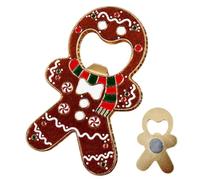 Bottle Opener, Magnetic Gingerbread Man Lid Remover Manual Cap Opening Tool | Magnetic Bottle Opener, Gingerbread Man Shape Provides A Convenient Way to Remove Compatible Bottle Caps During Kitchen, Part