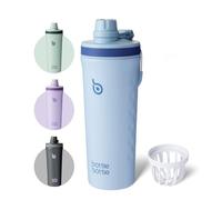 bottlebottle BOTTLE BOTTLE Shaker Bouteille en acier inoxydable 26oz avec boule mélangeuse - Shaker à protéines pour protéines et fitness, sans BPA, double paroi, étanche, bouteille de sport (bleu)