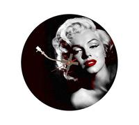 BottleClocks Horloge Murale emblématique pour Disque Vinyle Marilyn Monroe (Lèvres Rouges N/B)