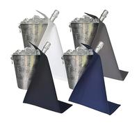 BottleCloths - Collection Originale, Chiffons à Bouteille pour Seaux à Glace, Coton, 42 cm, Trou d'Angle, Cercle Cousu (Combo Couleurs, Lot de 4)
