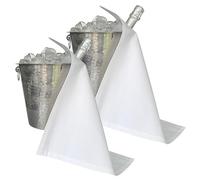 BottleCloths - Collection Originale, Chiffons à Bouteille pour Seaux à Glace, Coton, 42 cm, Trou d'Angle, Cercle Cousu (Blanc, Lot de 2)