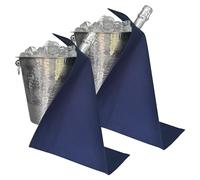 BottleCloths - Collection Originale, Chiffons à Bouteille pour Seaux à Glace, Coton, 42 cm, Trou d'Angle, Cercle Cousu (Bleu Royal, Lot de 2)