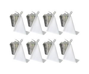 BottleCloths - Collection Originale, Chiffons à Bouteille pour Seaux à Glace, Coton, 42 cm, Trou d'Angle, Cercle Cousu (Blanc, Lot de 8)
