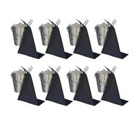 BOTTLECLOTHS - Original Collection, Chiffons pour Bouteilles pour Seaux à Glace, Coton, 42 cm, Trou d'Angle, Cercle Piqué (Noir, Paquet de 8)