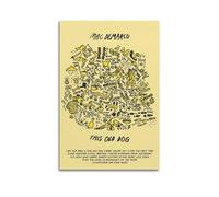 Bottlek Mac Demarco Poster sur toile sans cadre pour décoration murale de salon ou chambre à coucher 40 x 60 cm