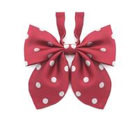 Bottone 1 pièce/6 pièces pour chemise d'étudiante avec nœud pour femme, uniforme, col amovible, cravates amovibles, accessoires de costume, Rouge, Comme décrit