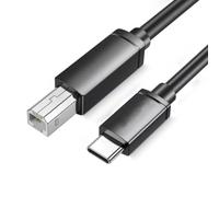 Bottone Câble d'imprimante USB de type C vers USB 2.0 de type B vers port carré pour imprimantes d'ordinateur, scanners mâle vers mâle