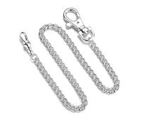 Bottone Chaîne de montre de poche dorée et argentée de rechange pour montre à quartz antique vintage à maillons en alliage, Argenté., buckle 3