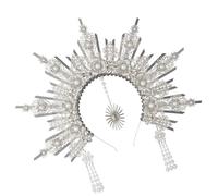 Bottone Élégante coiffe médusas dorée - Couronne angélique - Accessoire de mode pour femme - Thème mythologie - Costumes de célébrations et pompons