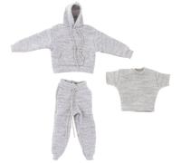 Bottone Ensemble de vêtements de collection 1/12 Action Figure Vêtement à capuche Pantalon de survêtement Top T-shirt pour figurines de soldats pour enfants Jeu de rôle Accessoire Vêtements de poupée