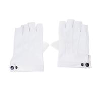Bottone Gants de conduite de moto, demi-doigts noirs, pour sport, haltérophilie, cyclisme, mitaines en cuir synthétique pour homme et femme