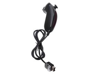 Bottone Nunchuck Nunchuk contrôleur de jeu vidéo télécommande pour Nintendo Wii Console (Noir)