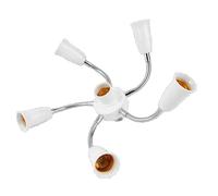 Bottone Répartiteur E27 vers E27 3 en 1/4"/12,7 cm/6 pouces 360 degrés Ampoules LED Réglable Rotatif Convertisseur de Lumière Douille Répartiteur d'ampoule