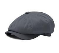 BOTVELA Casquette plate pour homme 8 pièces Style Gatsby Ivy Golf Chapeau de chauffeur 100% coton, gris foncé, 64