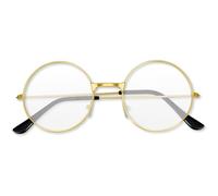 BOUBONI Lunettes de soleil rondes blanches hippie pour homme et femme avec chiffon et sac à lunettes - Décorations de fête pour tenues des années 60 et 70 et soirées disco