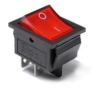 BouBou 2Pcs Lumière Rouge 4 Broches Dpst on-Off Rocker Boat Switch 13A / 250V 20A / 125V