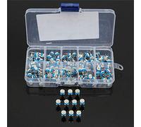 BouBou 500 Pcs 10 Valeurs Résistance Variable 500R À 1 M Rm065 Film De Carbone Trimpot Horizontal Potentiomètre Assortiment Kit