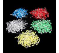 BouBou 500Pcs 5Mm LED Diode Kit Mixte Couleur Rouge Vert Jaune Bleu Blanc