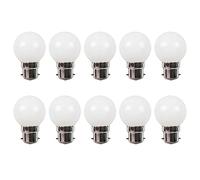 BOUBUI Ampoules Baïonnette B22 - Lot de 10 Ampoule LED Feston 3 W Équivalent 30 W, Ampoule Écoénergétique Colorée Blanc Chaud, Petites Ampoules de Noël, Plastique, Non Variable
