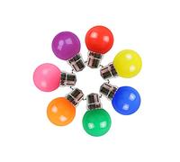 BOUBUI Ampoules Baïonnette B22 - Lot de 7 Ampoule Led Couleur 3W Équivalent 30W, Ampoule Multicolore Écoénergétique, Petites Ampoules de Noël, Plastique, Non Variable