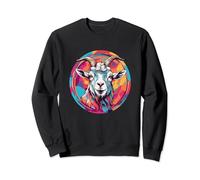 Bouc dans le cercle de couleurs pour les amis des chèvres Sweatshirt