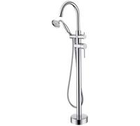 Bouchage de douche de salle de bain ensemble de douche de douche remplisseur de baignoire autoportante robinet de baignoire noire en laiton de salle de bain en laiton de salle de bain avec douche à