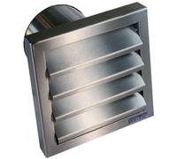 Bouche d'aération avec clapet anti-retour Wallair N31845 10 cm acier inoxydable