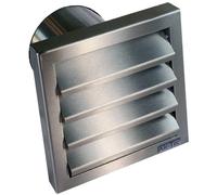 Bouche d'aération avec clapet anti-retour Wallair N31845 10 cm acier inoxydable