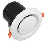 Bouche D'aération Ronde ABS à Ressort avec Grille Intégrée | Blanc, Contrôle Précis du Débit, pour Sorties Plafond et Salles de Bain, Installation Rétrofit Simple