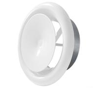 Bouche d'air extrait 100mm avec réutilisable Bouche d'air extrait(1) | Disque rotatif ajustable, contrôle pour précis du débit, plastique PVC , usage intérieur extérieur, résistant aux intempéries