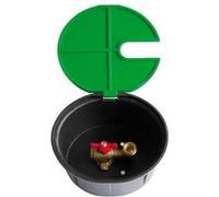 Bouche d'arrosage plastique avec vanne équerre laiton 4 MS - Bouche d'arrosage SFERACO Gris G