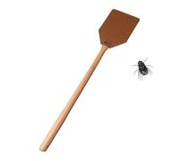 Bouche de Mouche en Cuir pour l'intérieur/à l'extérieur, des pièges à Mouches Lourds avec Une Longue poignée en Bois, Une butée d'insectes manuels pour Les Mouches, Les moustiques et Les Abeilles