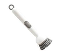 Bouche de nettoyage de vaisselle - pinceau de distribution de savon réglable, épurateur d'évier ménagers | Outil de nettoyage à longue poignée pour la verrerie de casseroles de pots, pinceau de distri