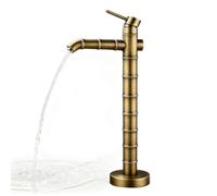 Bouche d'eau antigel pour robinet extérieur - Conception rétro en bambou doré, colonne d'eau de jardin verticale pour terrasse extérieure, cour et pelouse(Side inlet,87.5cm)