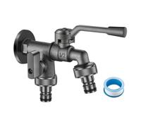 Bouche d'eau de jardin en laiton antigel, valve en laiton filetée robuste, mécanisme de contrôle du débit haute pression, robinet d'eau métallique résistant aux intempéries | Robinet d'eau