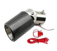 Bouche d'Échappement Auto - Tuyau d'échappement avec éclairage LED - Bouchon Échappement Flamme pour Voiture Modification Conduite Sportive Camion Conduite Quotidienne