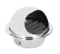 Bouche d'évacuation pour hotte murale, grille de ventilation ronde en acier inoxydable, vent, étanche à la pluie Bouche d'évacuation murale à mailles fines (100 mm/3,9