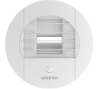 Bouche d'extraction autoreglable WC à piles diamètre 125 - Blanc