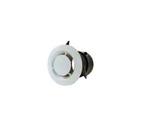 Bouche d'extraction de ventilation AUTOGYRE DN 80 mm - débit libre - manchon placo 3 griffes - Blanc