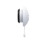 Bouche d'extraction hygroréglable ALIZE HYGRO VISION SDB/WC 10-45/45 m3/h Blanc BTHSC104545