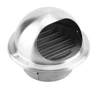 Bouche d'Extraction Inox Ronde - MEIHE - Grille de Ventilation - Filet Anti-Insectes