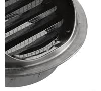 Bouche d'extraction ronde 100mm anti-retour Bouche d'extraction(150mm) | Clapet anti-retour intégré, flux d'air optimal, finition brossée, installation rapide, diamètre 100mm
