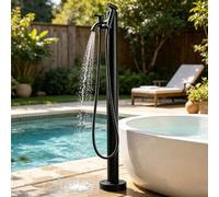 Bouche d'incendie anti-gel Whit, colonne d'eau verticale de 60/95 cm, robinet d'extérieur, robinet d'extérieur en fonte robuste pour cour, jardin, ferme(Noir,95cm/37.4in,Style 3)