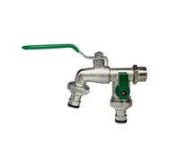 Bouche d'incendie extérieure à double commande - Adaptateur de tuyau industriel universel, utilitaire d'entretien de terrasse, connecteur de machine à laver durable, équipement de station de lavage de