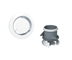 Bouche fixe d'extraction cuisine + manchon placo 3 griffes - diam 125mm AXELAIR