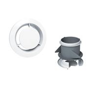 Vortice Bouche fixe d'extraction sanitaire AXELAIR – manchon placo 3 griffes – diam 80 mm