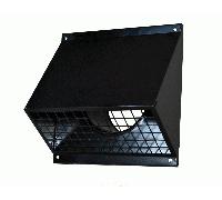 Bouche murale extérieure avec grille de protection AWH 160 - noir - 8.073.007