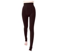 Bouche Nez Couverture Couleur Unie Noir Femmes Solide Plus Velours Épais Legging en Velours Perlé pour Marcher sur Les Pieds Pour Rester Au Chaud Pantalons Porter Lingerie Sexy Ensemble, café, taille