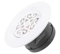 Bouche Ronde Blanche ABS 100mm à Débit Réglable pour Plafond | Couvercle de Ventilation Interne, Bouche de Ventilation, Aérateurs de Soffite, Installation Salle de Bain, Aspect Décoratif