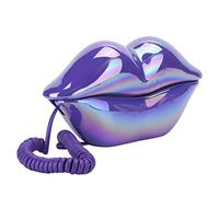 Bouche téléphone Filaire nouveauté Sexy lèvre téléphone Dessin animé en Forme réel Filaire Fixe téléphone de Bureau à Domicile Meubles décor (Galvanoplastie Violet)